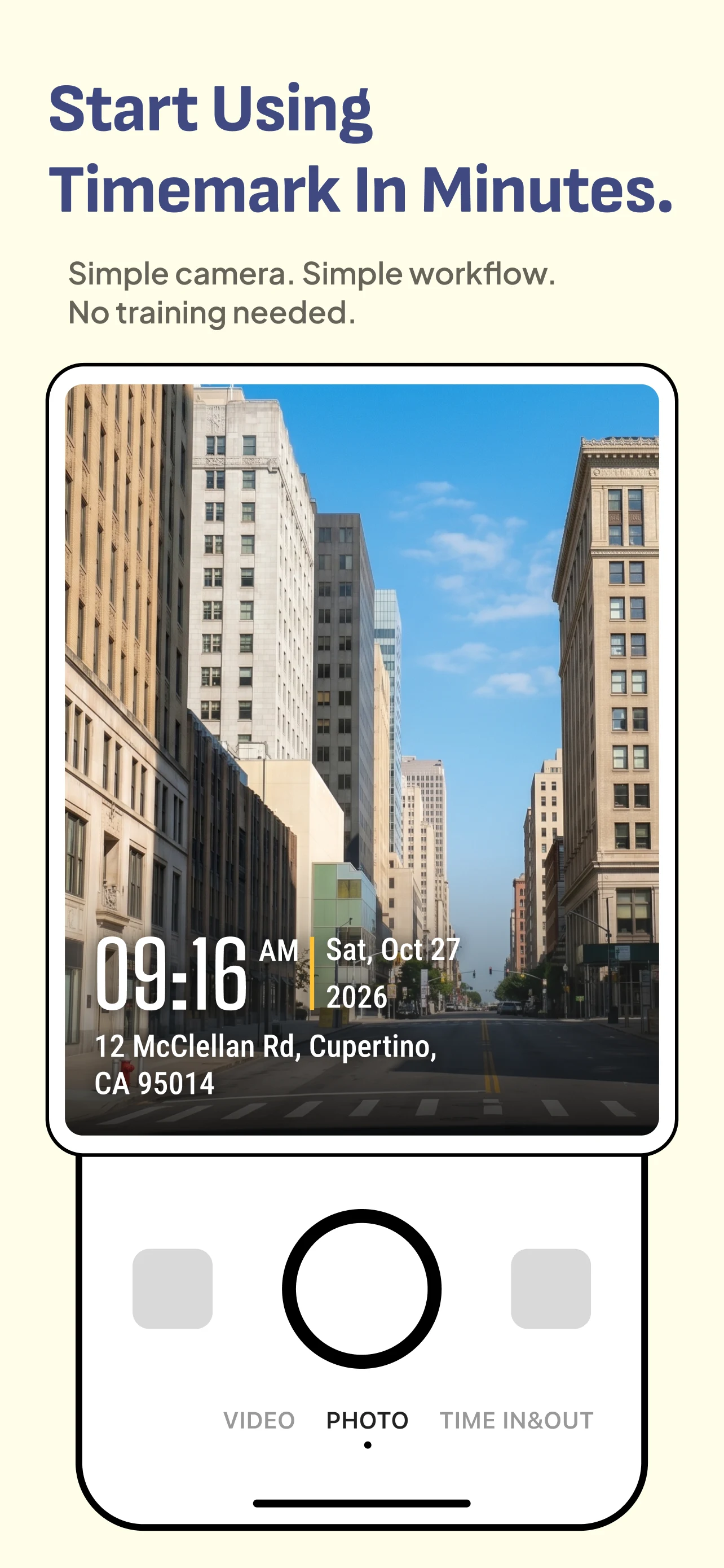 Timemark: Photo Proof for Work screenshot