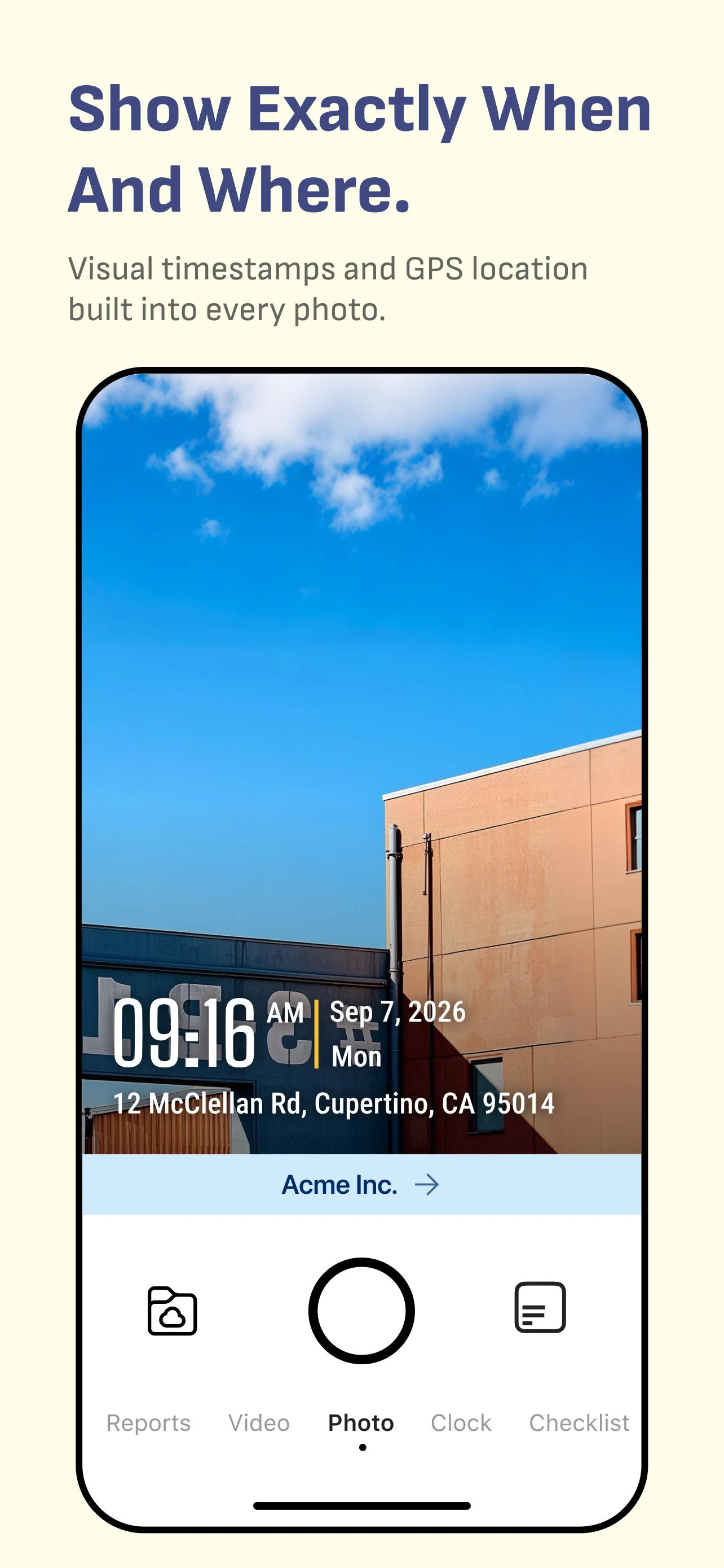 Timemark: Photo Proof for Work screenshot